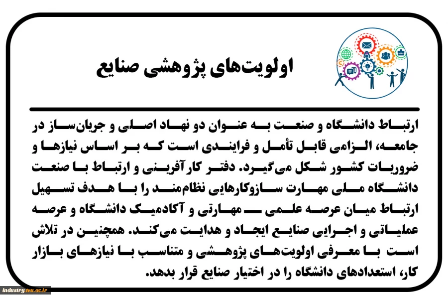 اولویت‌های پژوهشی صنایع 2